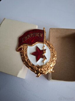 Sovietsky odznak Gvardija s krabičkou - 4