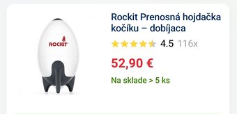 Prenosná hojdačka na kočík Rockit-dobíjacia - 4