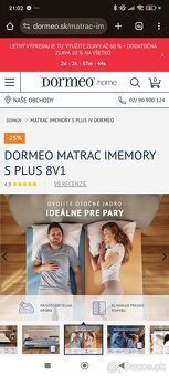 Dormeo matrac iMEMORY S PLUS 90x200 - 4