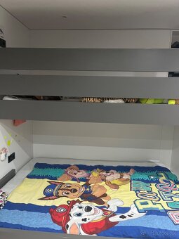 Krásna detská poschodová posteľ Antracit+matrace - 4