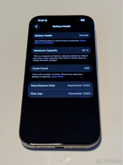 Predám iPhone 16 Pro, Natural Titanium, 256GB - 4