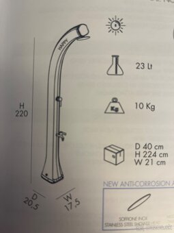 Solárna sprcha biela ARKEMA H120-nová - 4