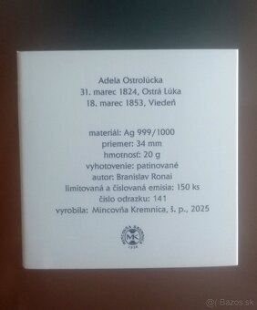 Adela Ostrolúcka/ strieborná medaila /číslovaná - 4