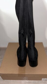 Semišové kozačky Steve Madden - čierne, vel. 37 - 4