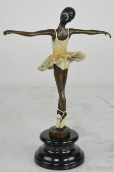 Bronzová soška - Baletka - kolorovaná - 4