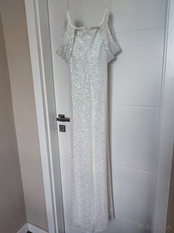 Biele spoločenské / popolnočné šaty - 4