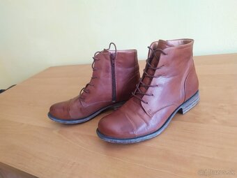 Hnedé kožené členkové topánky Anna Field, veľkosť 38 - 4