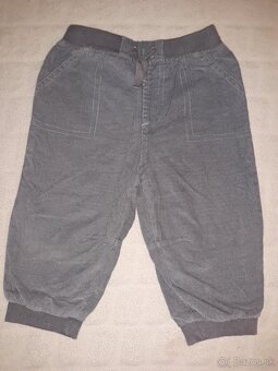 Menčestrové nohavice v.74 - 2ks - 4