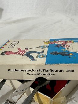 Vintage detsky postriebreny pribor - 4