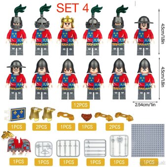 Figúrky Rytieri 5 (8ks) typ lego, nové, nehrané - 4