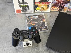 Playstation 3 Slim 1 ovládač, 6 hier (Uncharted, CoD, Fifa+) - 4