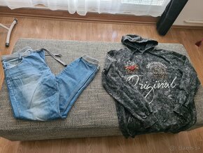 Panske jeansy a panska mikina oversize - 4