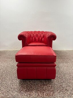 CHESTERFIELD ŠTÝL,KOŽENÁ SEDAČKA - 4