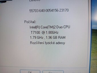 predám IBM LENOVO THINKPAD T61 , WINDOWS XP, bez baterky - 4