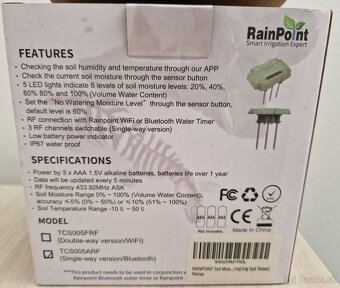 Senzor pôdnej vlhkosti RainPoint TCS005ARF - 4