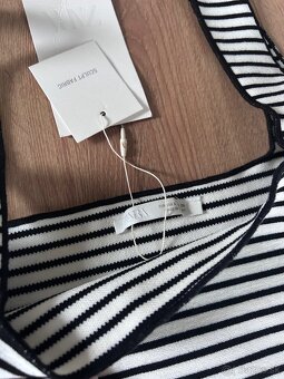 Pásikavé midi šaty na ramienka ZARA veľ. XS - 4