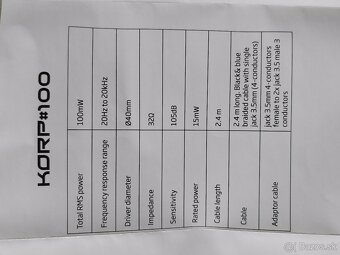 Slúchadlá Korp#100 - 4