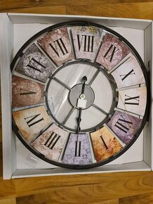 Veľké starožitné Vintage nástenné hodiny XXL rímske číslice - 4