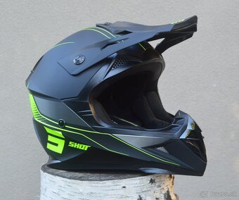 SHOT čierno žltá matná prilba helma okulaire zr.sklo - 4