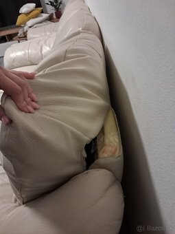 Predám koženú sedačku krémovej farby - 4