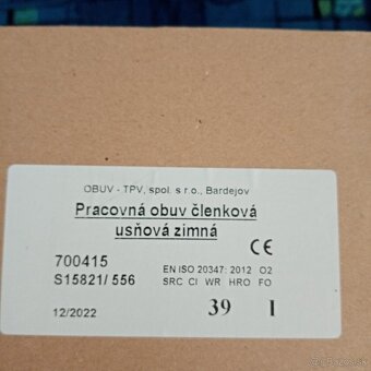pracovná obuv letná aj zimná č.39 - 4