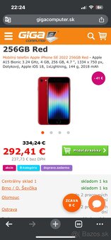 Apple iPhone SE 2020 256GB 100% Zdravie batérie - 4