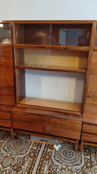 Retro obývacia stena lesklý mahagon - 4