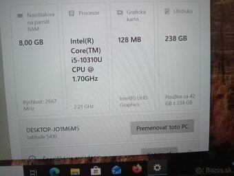 predám Dell Latitude 5410 , Intel core i5 , 8gb ram , ssd - 4