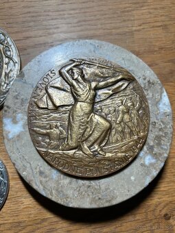 Andrej Hlinka Slovenský štát Ihriský 1939 - 8 cm bronz - 4