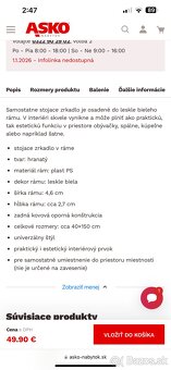 Zrkadlo s bielym rámom - 4