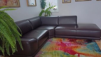 Predám rohovú koženú sedačku. - 4