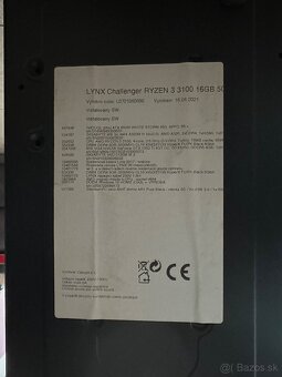 Herný Počítač LYNX Challenger Ryzen 3 3100 16GB - 4