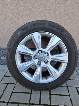 Predám alu disky Audi R17 letné pneu 225/55R17 - 4