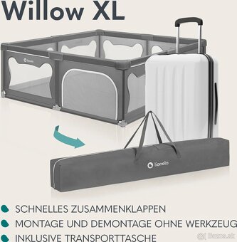 Detská XL ohrádka 200 x 180 cm viac farieb - 4