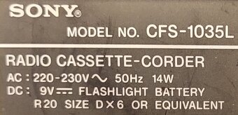 Predám rádiomagnetofóny Sony - 4