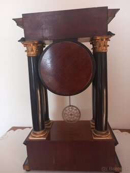 Stlpové hodiny - biedermaier, - 4