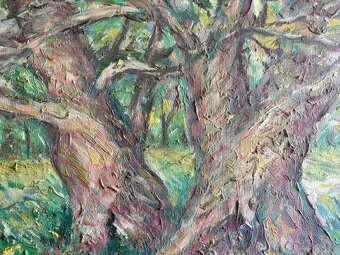 2 Obrazy Štefan Šiška staré oleje na plátně 57x37, 35x45 - 4