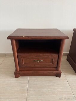Nočné stolíky- masív- gaštan - 4