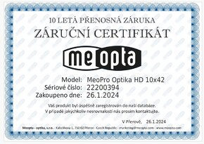Predám ďalekohľad Meopta Meopro HD Plus 10x42 - 4