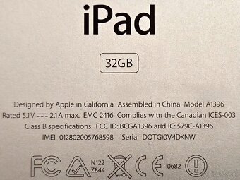 Stále Spoľahlivý Apple iPad 2 model A1396 WiFi/Sim - 32GB - 4