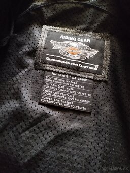 Moto Kožená Dámska Bunda Black Harley Davidson - 4