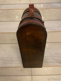 Box na víno,drevo koža - 4