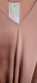 ŠATY BEZ VZORU PUDROVÁ RUŽOVÁ M-3XL - 4