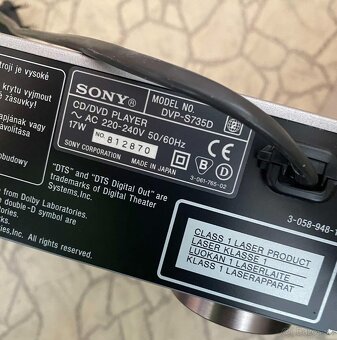 Predám dvd cd prehrávač sony dvp s735d plne funkční - 4