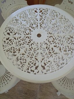 stol zahradny  liatinovy okruhly - 4