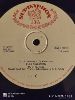 LP ROK 1956 RARITA SUPRAPHON ANGLICTINA - 4