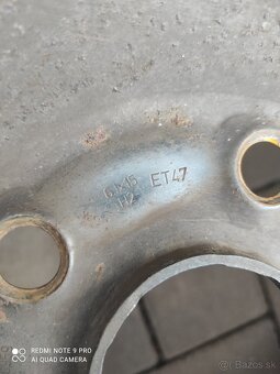 Plechové disky 5x112R15 originál Volkswagen Group - 4