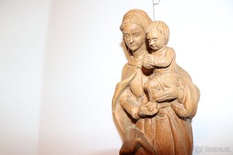 Marie a Jezulátko soška dřevo (225E) - 4