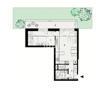 Iba u nás zľava 2-izb. byt s predzáhradkou v štandarde 114 - 4