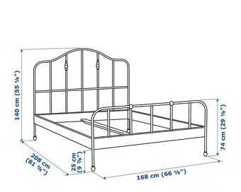 Kovová postel SAGSTUA ikea 160x200 - 4